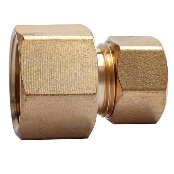LTWFITTING 5/8 in. O.D. Comp x 3/4 in. FIP Brass Compression Adapter Fitting  (5-Pack) HF66101205 - The Home Depot