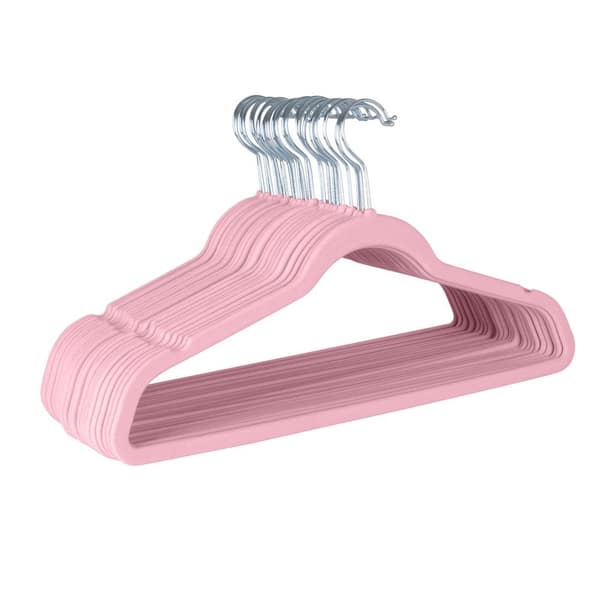 10 Pack Clothes Hangers with clips - PINK Velvet Hangers - made for sk –  A1hangers