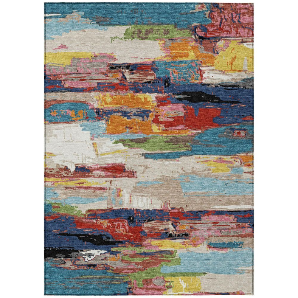 Chantille Machine Washable Indoor/Outdoor Abstract ACN2249 Denim 10 ft. x 14 ft. Area Rug price history on PriceWatchPro
