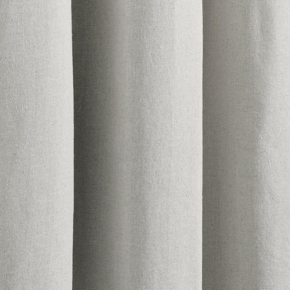 Light Gray Linen Blackout Grommet Window Curtain Panel 38" x 84"