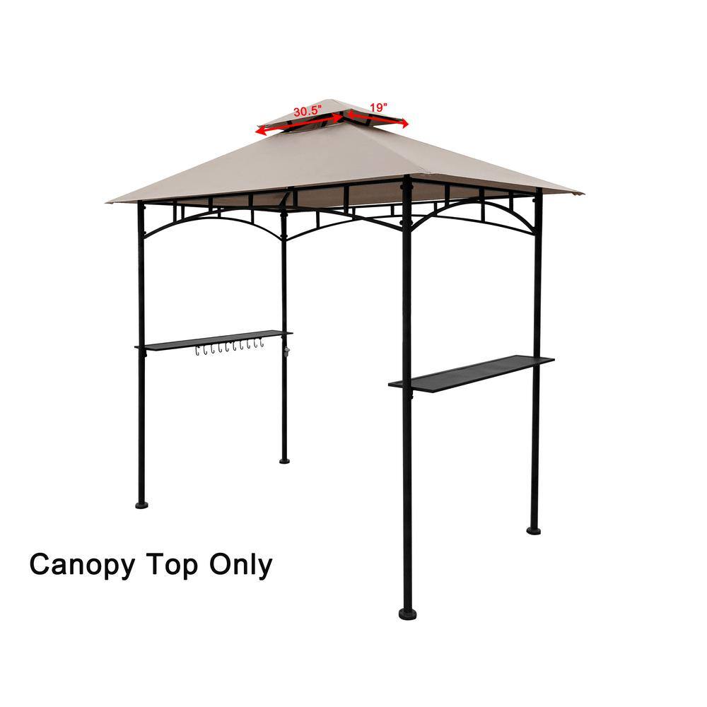 Khaki Polyester Replacement Canopy for 8' x 5' Gazebo
