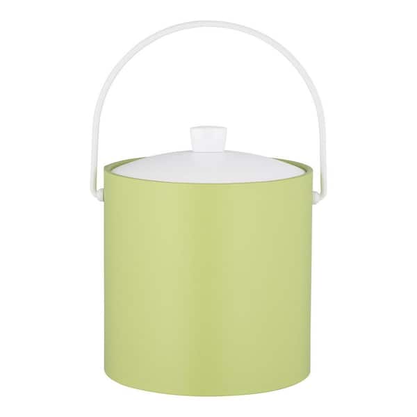Kraftware RAINBOW 3 qt. Light Green Ice Bucket with Acrylic Cover