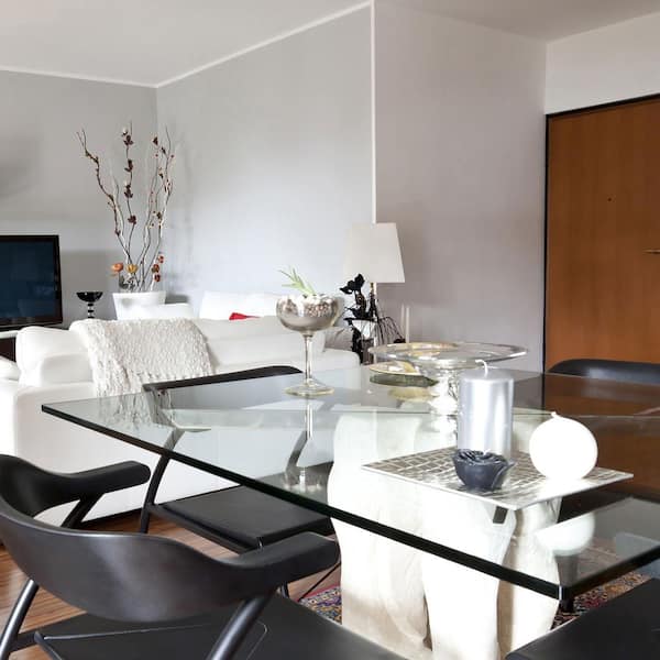 Tempered Glass Dining 60 Inch Round Glass Table Dining Table 42 X