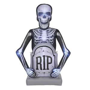 10 ft. Photorealistic Skeleton with Tombstone Airblown Halloween Inflatable