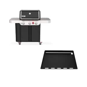 Genesis E-330 3-Burner Liquid Propane Gas Grill in Black with Full Size Griddle Insert
