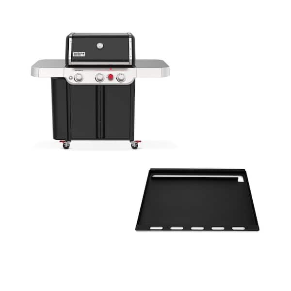 Weber Genesis E-330 3-Burner Liquid Propane Gas Grill in Black with Full Size Griddle Insert
