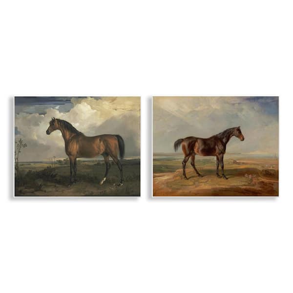 Stupell Industries Horses in Desolate Terrain by James Ward 2-Pieces Unframed Nature Graphic Art Print 11 in. x 14 in.