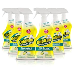 32 oz. Lemon Multi-Purpose Disinfectant and Odor Eliminator, Fabric Freshener and Mold Control Spray 6 Pack