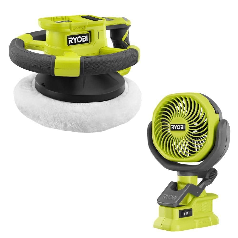 ONE+ 18V Cordless 10 in. Variable Speed Random Orbit Buffer with ONE+ 18V Cordless 4 in. Clamp Fan (Tool Only) price history on PriceWatchPro