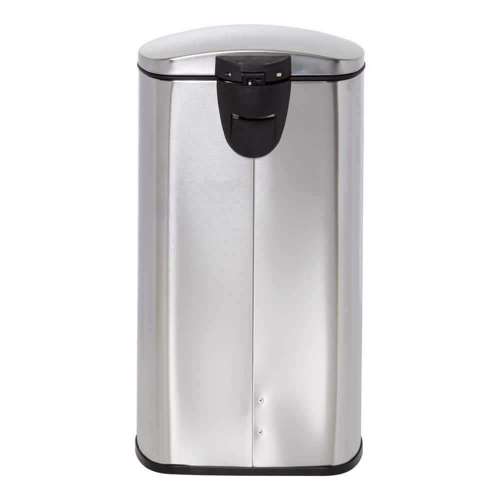 Honey-Can-Do 30L Silver Stainless Steel Step-On Trash Can