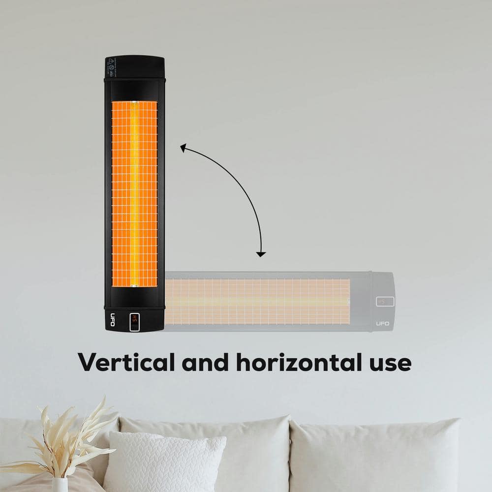 Black 34-Inch Electric Infrared Ceramic Patio Heater