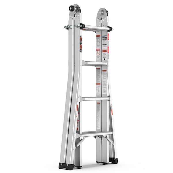Avex 17 ft. Aluminum Multi-Purpose Heavy Duty Foldable Extension Ladder with 250 lbs. Load Capacity