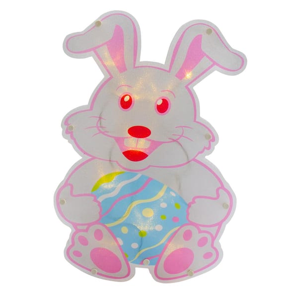 Northlight 14 in. Battery Operated LED Lighted Easter Bunny Window Silhouette