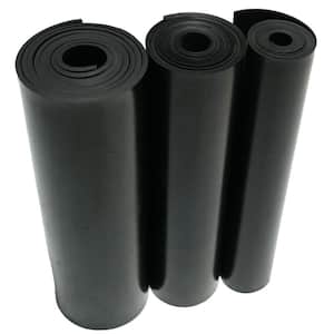 Nitrile 1/8 in. x 36 in. x 12 in. Commercial Grade 60A Rubber Sheet Black Buna Sheets