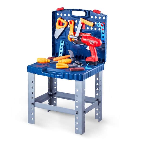 Kids Work bench, 56 pcs, Toddler Work Bench Learning Gift for Boys & Girls, Kids Tool Bench with Realistic Tools