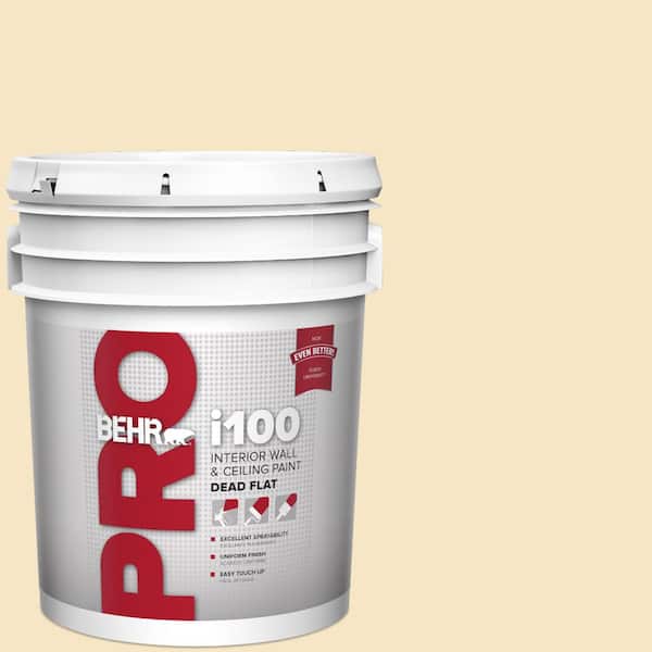 BEHR PRO 5 gal. #330C-2 Lightweight Beige Dead Flat Interior Paint