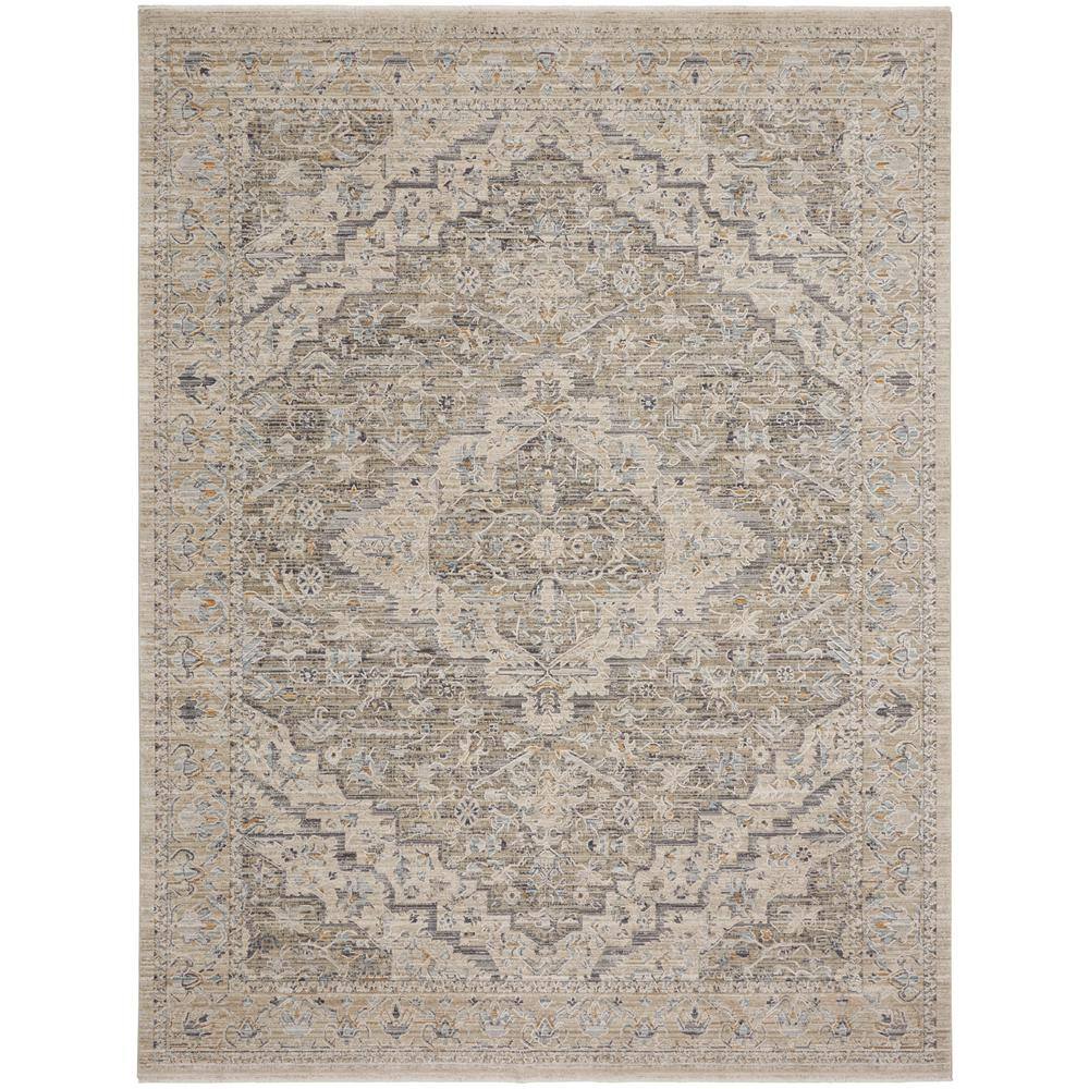 Nourison Lynx Ivory Taupe 8 ft. x 10 ft. All-over design Transitional ...