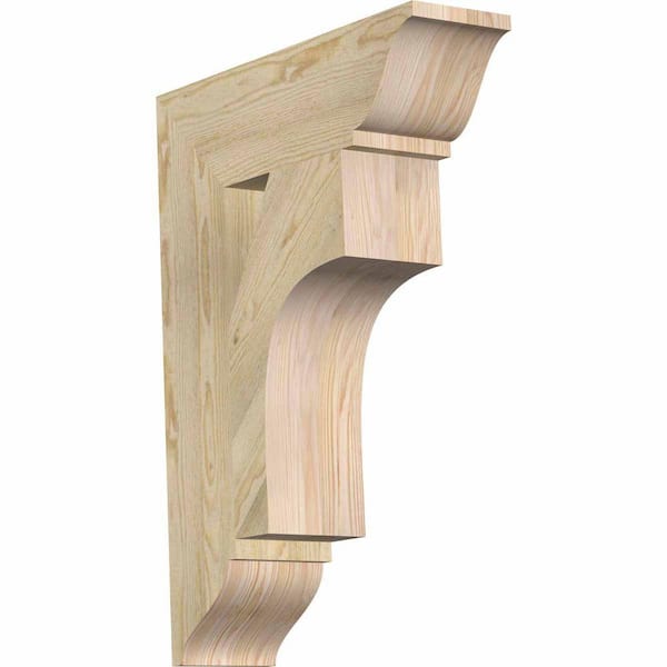 Ekena Millwork 6 in. x 30 in. x 22 in. Douglas Fir Westlake Traditional Rough Sawn Bracket