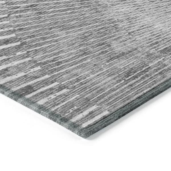 Chantille ACN542 Gray 1 ft. 8 in. x 2 ft. 6 in. Machine Washable Indoor/Outdoor Geometric Area Rug