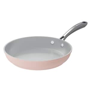 10 in. Ceramic Nonstick Frying Pan in Pink for Cooking, Oven Safe, Dishwasher Safe