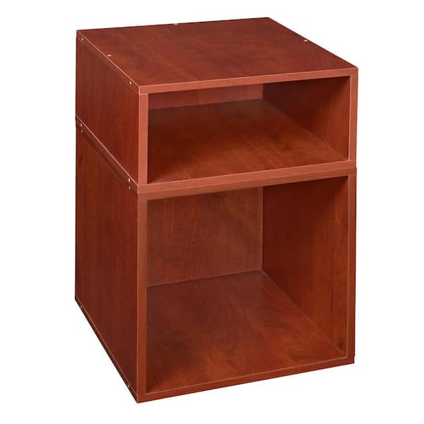 Regency 19.5 in. H x 13 in. W x 13 in. D Cherry Wood 2-Cube Organizer