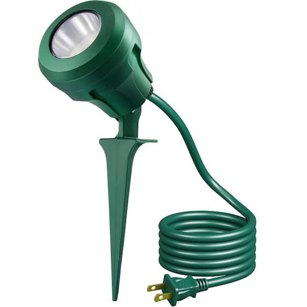 Outdoor LED Spotlight 400 Lumen Waterproof Adjustable Lamp Head with 3 Extra Color Lenses for Landscape Lighting Solar