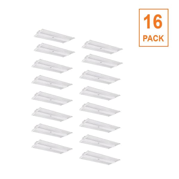 16-Pack 2 ft. 200-Watt Equivalent Thin Profile LED Dimmable White High Bay Light 4000K 5000K 15,800LM Workshop Garage