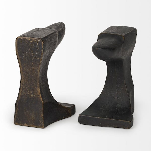 Distressed Brushed Gold Anvil Bookends Distressed Brushed Gold Anvil Bookends
