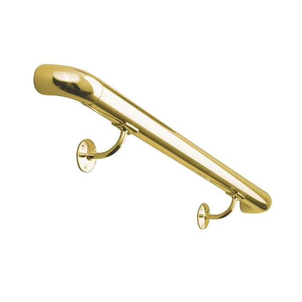 Unbranded 4 ft. Round Solid Brass Handrail Kit