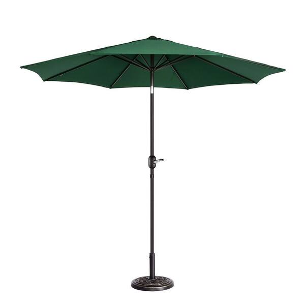 Villacera 9 Ft Aluminum Market Auto Tilt Patio Umbrella In Green Hwd630713 The Home Depot Villacera 9 Ft Aluminum Market Auto, Auto Tilt Patio Umbrella