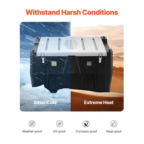 Portable Diesel Tank, 128 Gal. Capacity and 10 GPM Flow Rate, Gas Fuel Tank with 12V Electric Transfer Pump, Black
