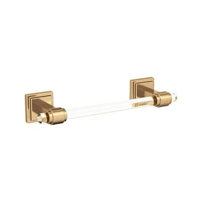 Glacio 8 in. (203 mm) L Towel Bar in Clear/Champagne Bronze