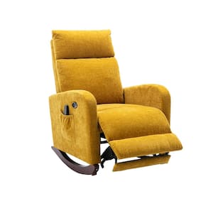 mustard leather recliner chair