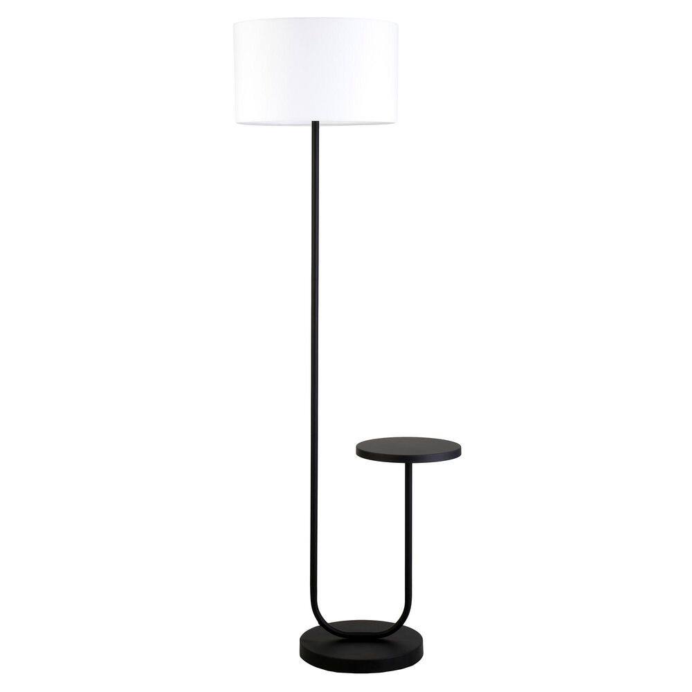 Blackened Bronze 65" Floor Lamp with Tray Table