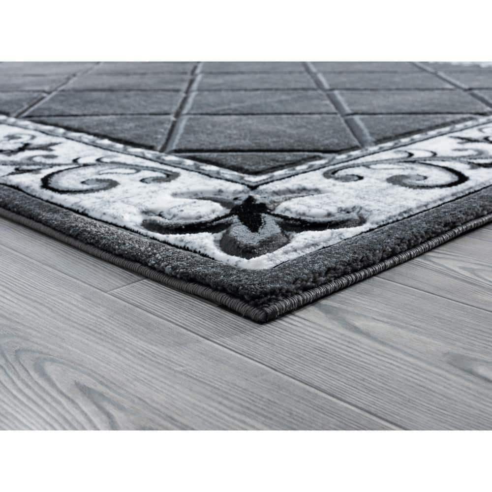 Bristol Altamont Gray Trellis 8' x 11' Synthetic Area Rug