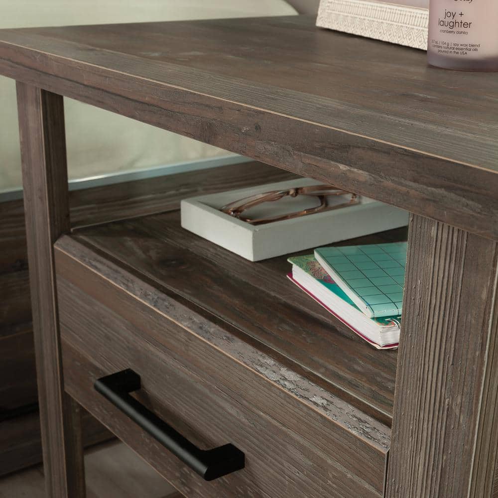 Summit Station Glacier Oak Nightstand with Open Shelves