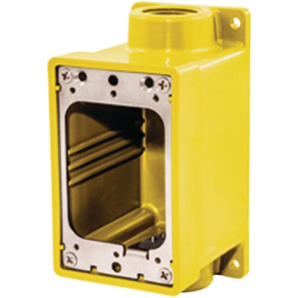 Hubbell Thermoplastic FD Box, Yellow