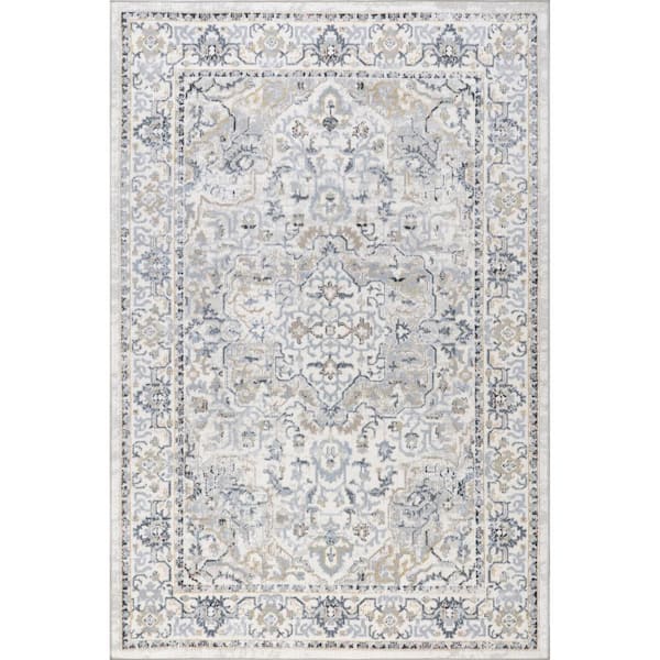 nuLOOM Cady Blue 10 ft. x 14 ft. Machine Washable Transitional Area Rug