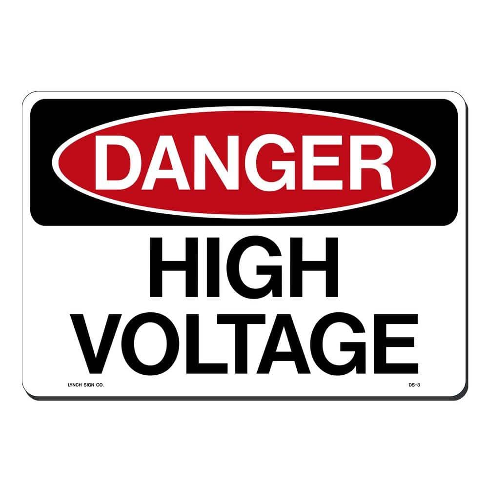 14 in. x 10 in. Danger High Voltage Sign Printed on More Durable, Thicker, Longer Lasting Styrene Plastic price history on PriceWatchPro