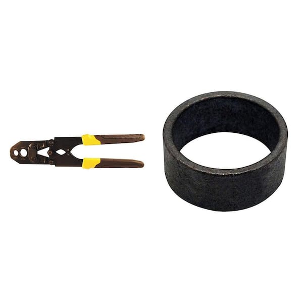 1/2 in. and 3/4 in. PEX-B Crimp Tool with 1/2 in. Copper Crimp Ring (25-Pack)