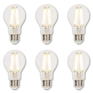 75-Watt Equivalent A19 Dimmable Edison Filament Clear LED Light Bulb Soft White (6-Pack)
