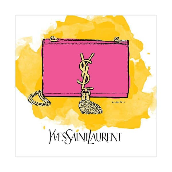 VENICE BEACH Collections Glam Fashion PURSE BAG by Fairchild Paris 1 Piece Unframed Canvas Drawing Print 14 in. x 14 in.