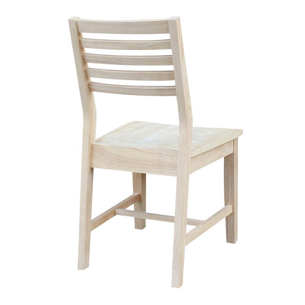 Highland Brown Solid Wood Ladderback Dining Side Chair