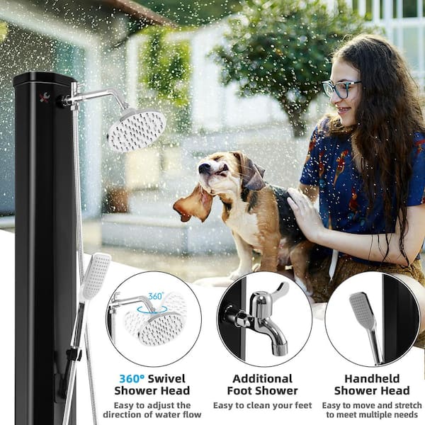 Dog Shower Attachment: Pet Shower Sprayer Attachment with Long Hose Dog  Shower Head Attachment for Dog Bathing and Cleaning, Black
