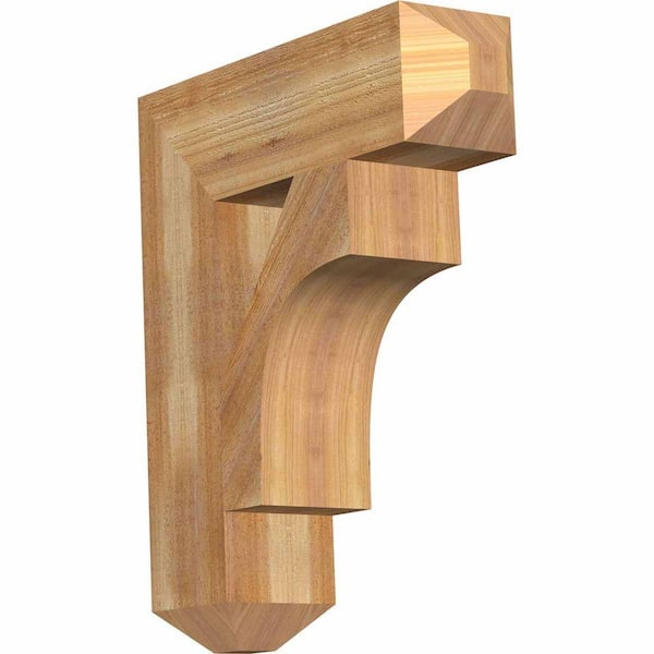 Ekena Millwork 6 in. x 26 in. x 22 in. Western Red Cedar Westlake Craftsman Rough Sawn Bracket