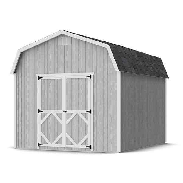 Classic Gambrel 10 ft. x 12 ft. Outdoor Wood Storage Shed Precut Kit with 6 ft. Sidewalls and Floor (120 sq. ft. )