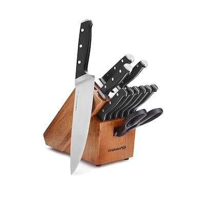 Classic 12-Piece Self-Sharpening Cutlery Knife and Block Set with Sharp in Technology