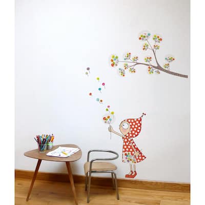 RoomMates RMK4637TBM Watercolor Rainbow Peel and Stick Wall Decals 
