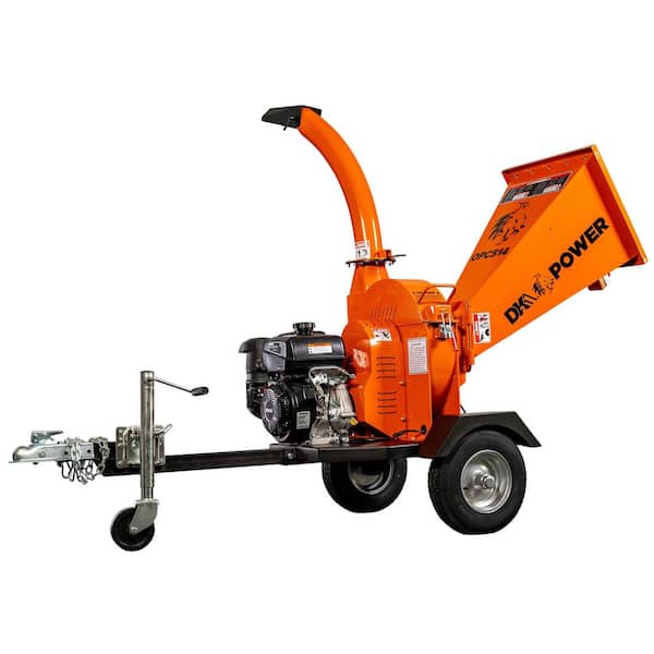 DK2 Reconditioned 4 in. 14 HP Gas Powered Kohler Engine Commercial Chipper with Trailer Tow Hitch