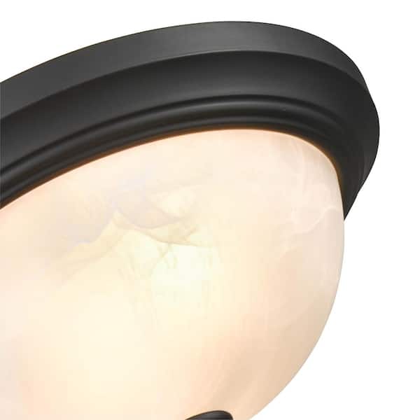 Millennium Lighting 2-Light 11 in. Matte Black Hardwired Flushmount (1-Pack)